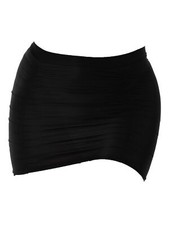 US Women's See Through Stretchy Miniskirt Ruched Bodycon Skinny Pencil Skirt