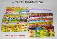 154 Pcs Slap Bracelets Party Favor Wristbands Kids Adults Birthday Favors