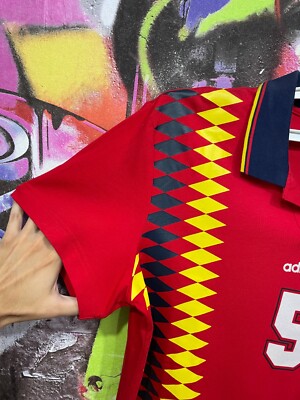 Spain 1994 1995 1996 Home Shirt Jersey Camiseta Adidas X27970 Mens