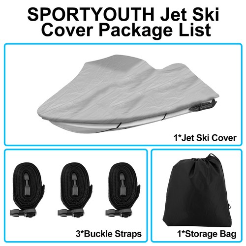 Seadoo Sea Doo Bombardier PWC GT,GTS GTX,GTI Jet Ski Trailerable Cover Black - Picture 5 of 11