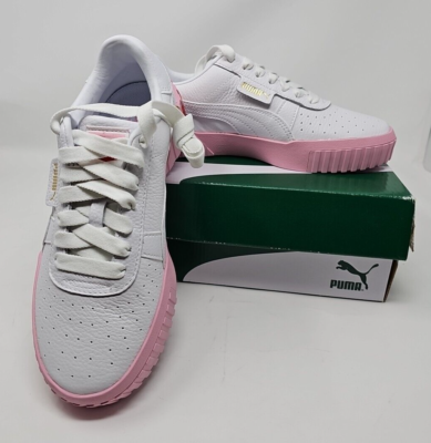 PUMA CALI WOMENS WHITE PALE PINK US 6.5 | eBay