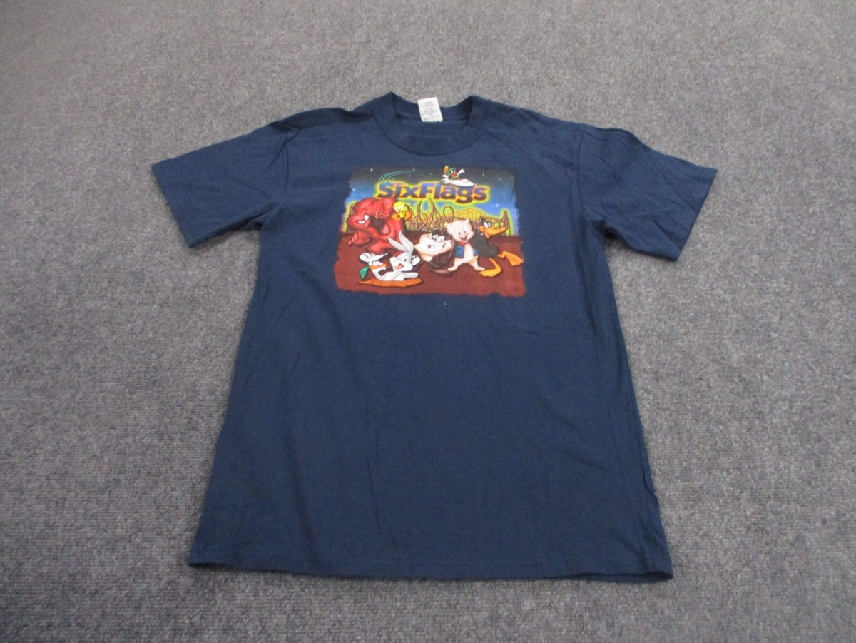 Vintage Six Flags Shirt Adult S Looney Tunes Bugs Bunny Y2K