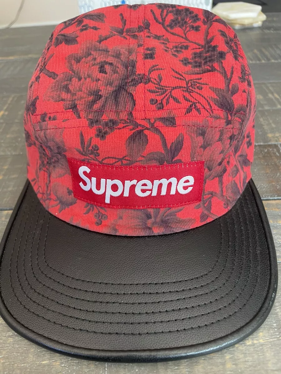 SUPREME x Liberty Camp Cap F/W 2012 Red Floral One Size Vintage VNDS