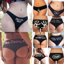 NEW Funny Letter Sexy Lingerie G-string Briefs Underwear Panties Thongs Knickers