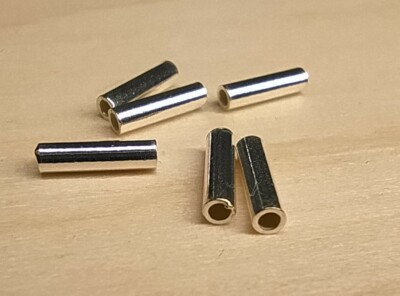 Röhrchen aus 925er Silber. Abstandshalter. Quetschröhrchen. 6mm. 10 Stück