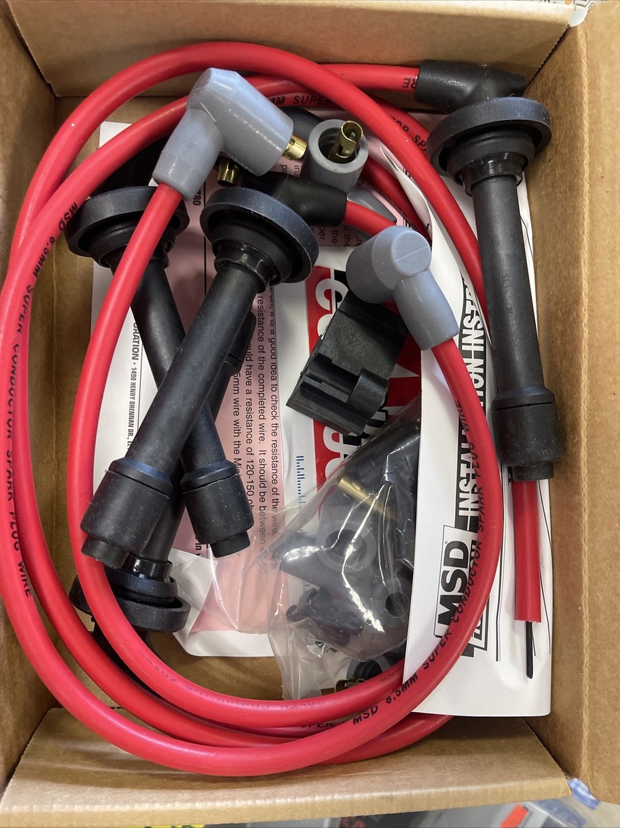 MSD #32319 Spark Plug Wires Spiral 8.5mm Grey Boots-'88-'91 Honda