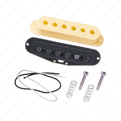 Vintage Flat Top Single Coil Pickup Kit Alnico V Pole Pieces Fiber Bobbin - Picture 18 of 39