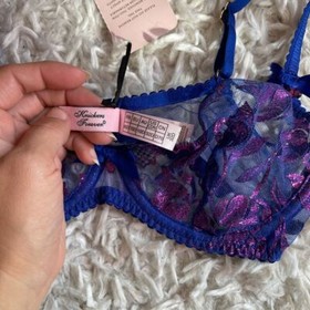 🆕Agent Provocateur sparkle blue bra pink purple metallic details