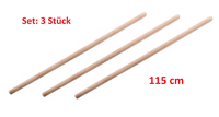 3X Schaufelstiel 115 Cm Grabegabel Stiel Spatenstiel Holzstiel Ø38Mm Ersatzstiel