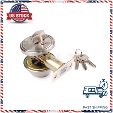 Door Lock Keyed Entry Lock Gold Color Chrome Single Cylinder Deadbolt Dead Bolt