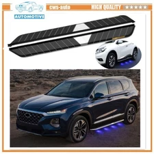 Fits for Jaguar F-PACE 2016-2024 Running Board with Lights Side Pedal Nerf Bar
