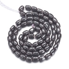 1Strand Synthetic Hematite Beads 4mm Oval Black Loose Gemstone Beads 70pcs/lot