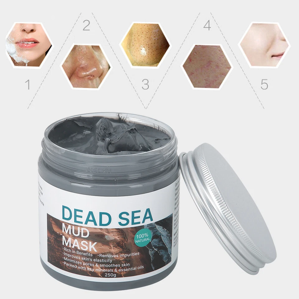 Dead Sea Mud Mask Pimple Blackhead Removal Skin Tightening Cleaning Facial Mask - Image 4 of 4