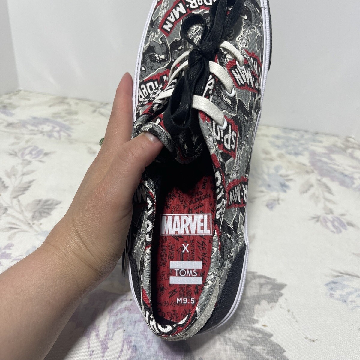 Marvel x Toms Spider-Man Printed Shoes Men display picture 2