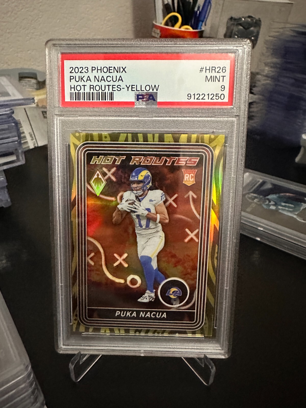 Puka Nacua Panini Phoenix Hot Routes #HR26 Yellow