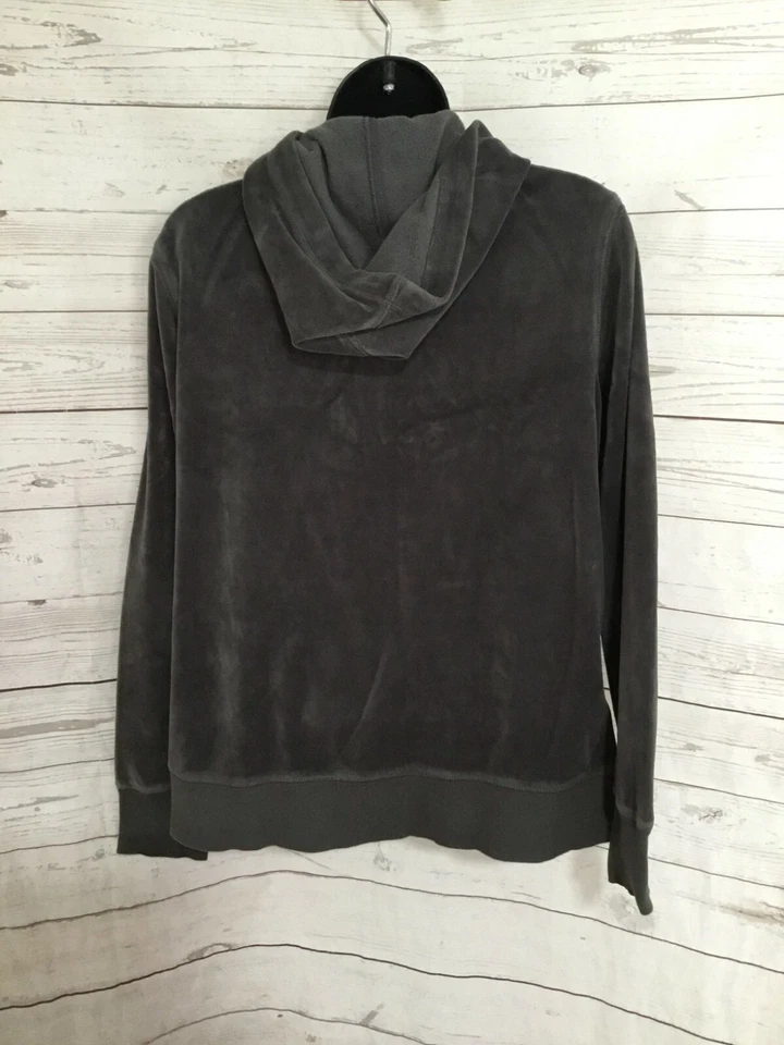 Sudadera con Capucha para Mujer Tek Gear Cremallera Completa Gris Letrero JCN Frontal Mezcla de Algodón Talla L Foto 4 de 4