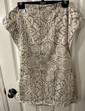 Lauren Ralph Lauren Standard Cotton Gray/Ivory Paisley Sham EUC