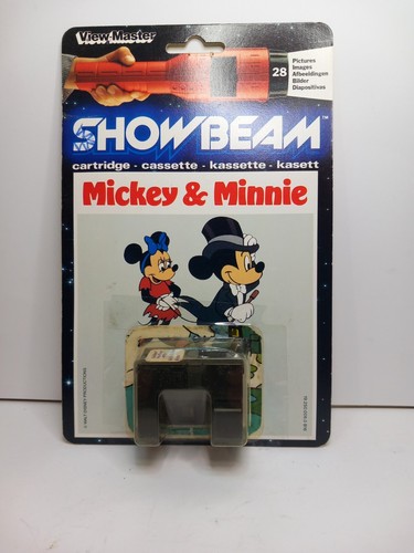 VINTAGE VIEW-MASTER SHOW BEAM PROJECTOR Cartridge Mickey And Minnie Mouse - Picture 1 of 3