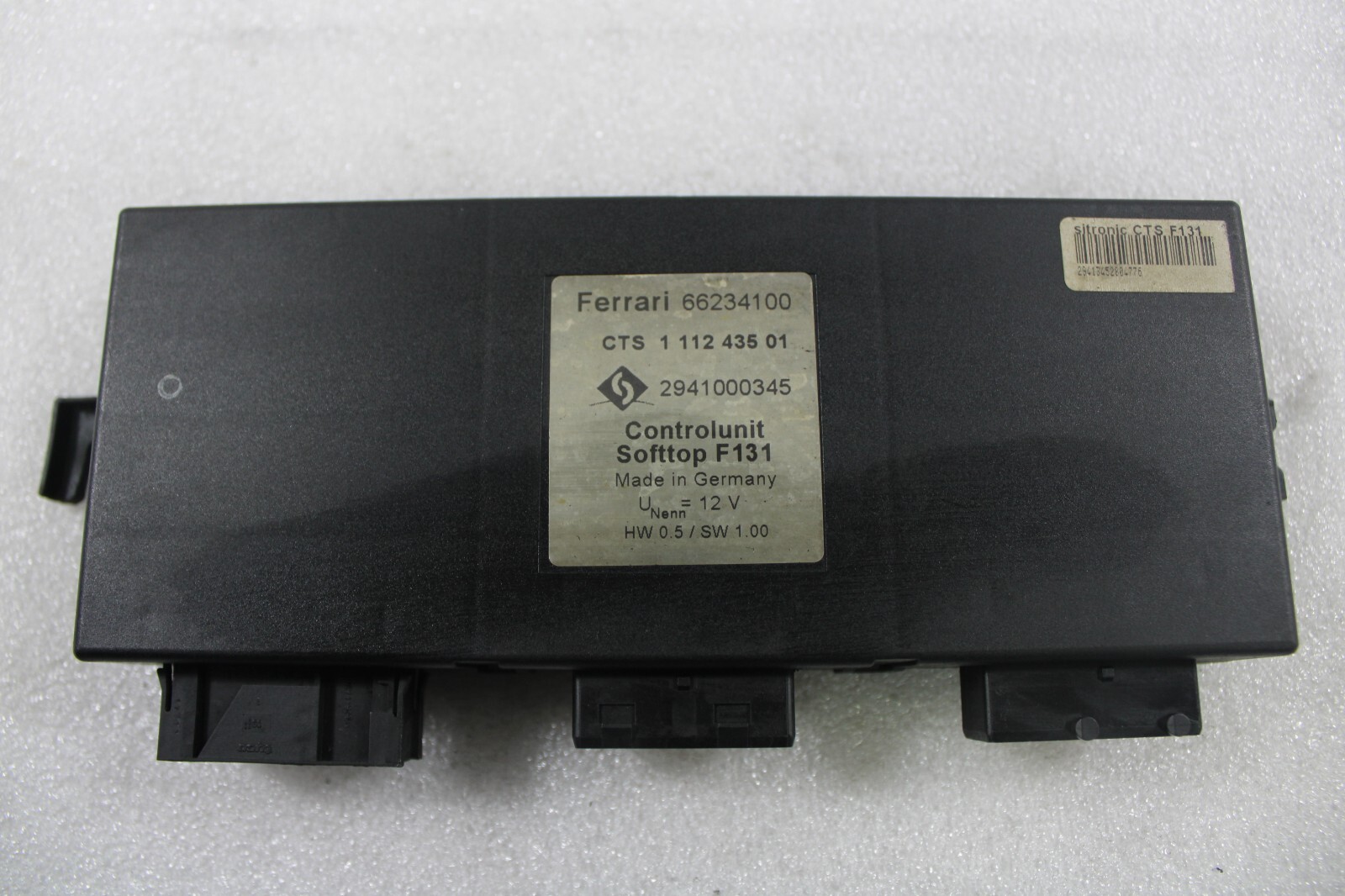 Ferrari F430, 360, Roof/Convertible Top Control Module, Used, P/N 66455000