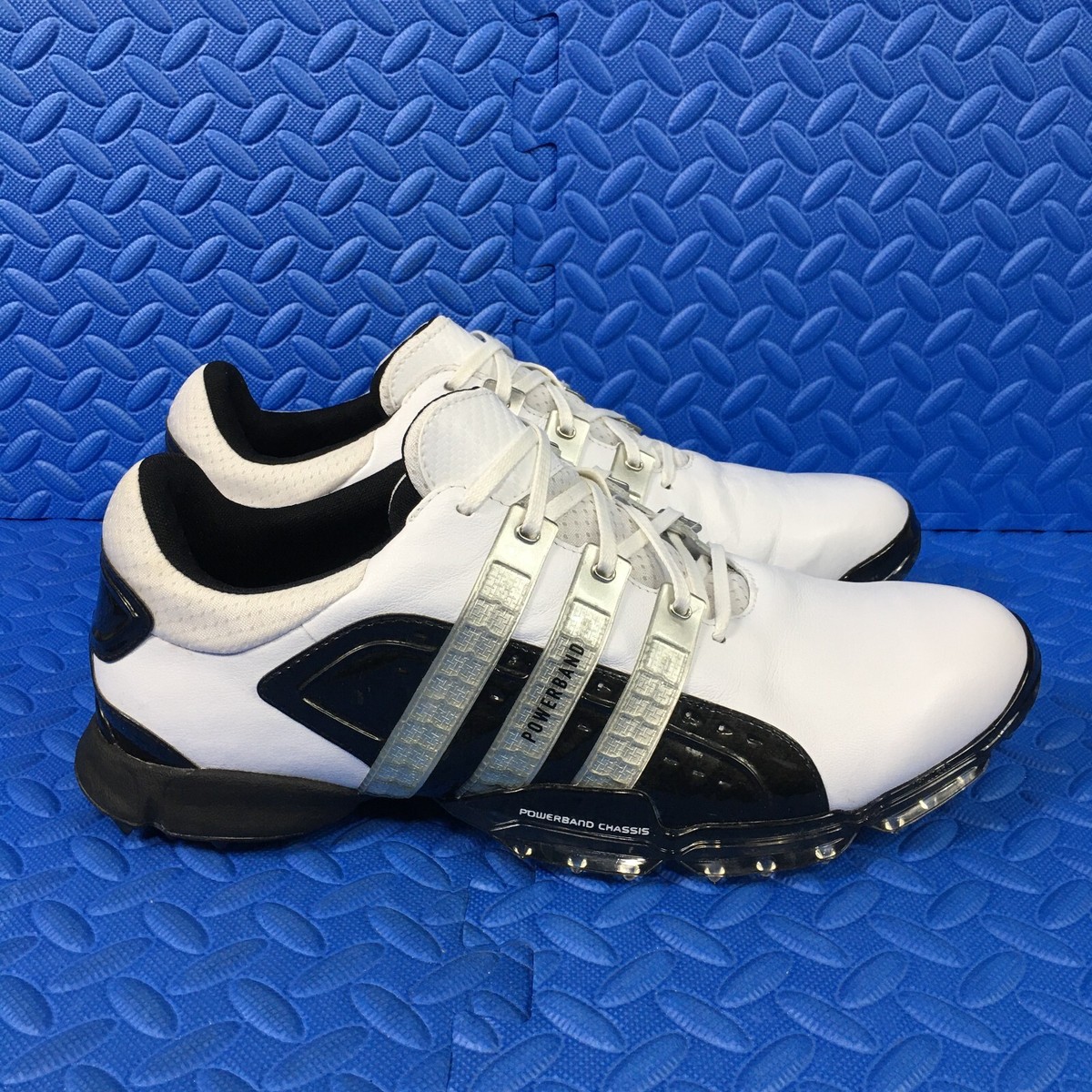 Adidas Powerband 3.0 Mens Size 14.5 White Leather Lace Up Golf Athletic  Shoes