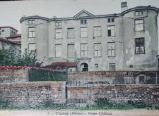 Theize France Antique Postcard Early 1900s Rare VHTF Chateau Fence Wall Rhone