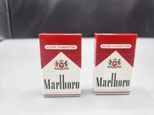 2 Vintage Mini Marlboro Match Box Red Cigarette Box  - Unused Unopened New