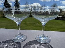 Set of 2 Pasabahce Coupe Glasses Monogram Cha...