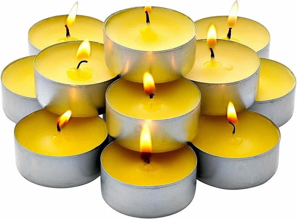 25x Citronella Tea Light Candles - Garden Home Mosquito Insect Repellent - Image 3 of 4