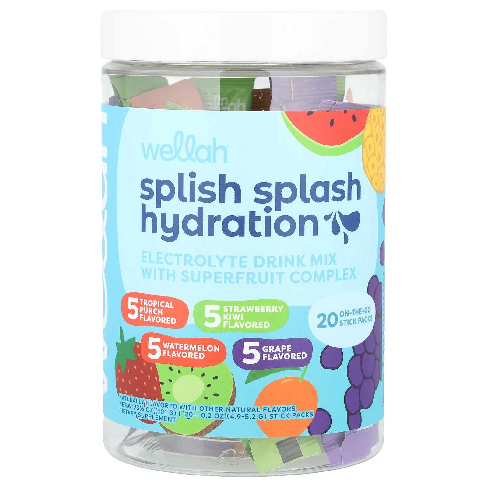 Splish Splash Hydration разновидность 20 упаковок в виде стиков по 02 унции 49 - 52 г каждая 3790₽