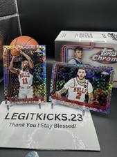 2025-26 Topps Chrome Chicago Bulls x-fractor #38  & #95 Lonzo Ball Ayo Dosunmo
