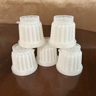 Tupperware Jello Jel-ette Single Serve Dessert Mold Cups #297 Set of 5 w/lids