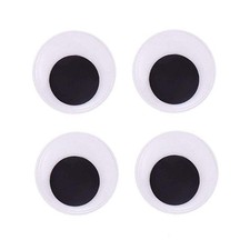 2 Inch Black Big Wiggle Googly Eyes with Self-Adhesive, 12 pcs 50mm, BLACK