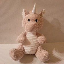 Spark Create Imagine 12" Pink Unicorn Baby Rattle Crinkle Ears Plush Toy