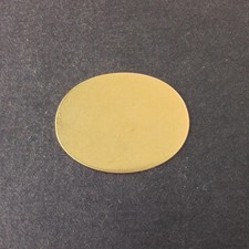 No Hole Raw Brass Flat Oval Blank Tags 31.5 x 24mm 4 mtl138A