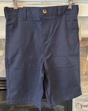 French Toast Shorts Boys Size 12 Navy Blue Flat Front School Uniform Classic