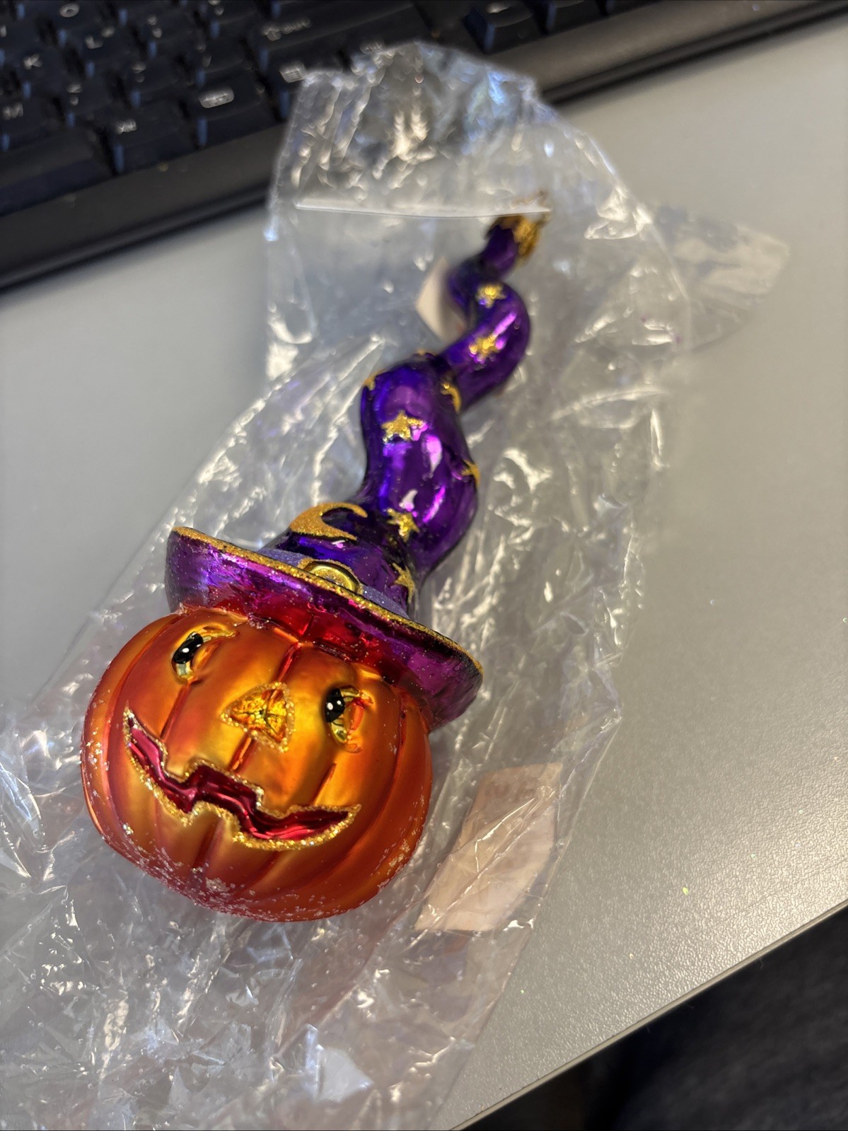 RADKO Squiggle Squash   -HALLOWEEN GLASS ORNAMENT