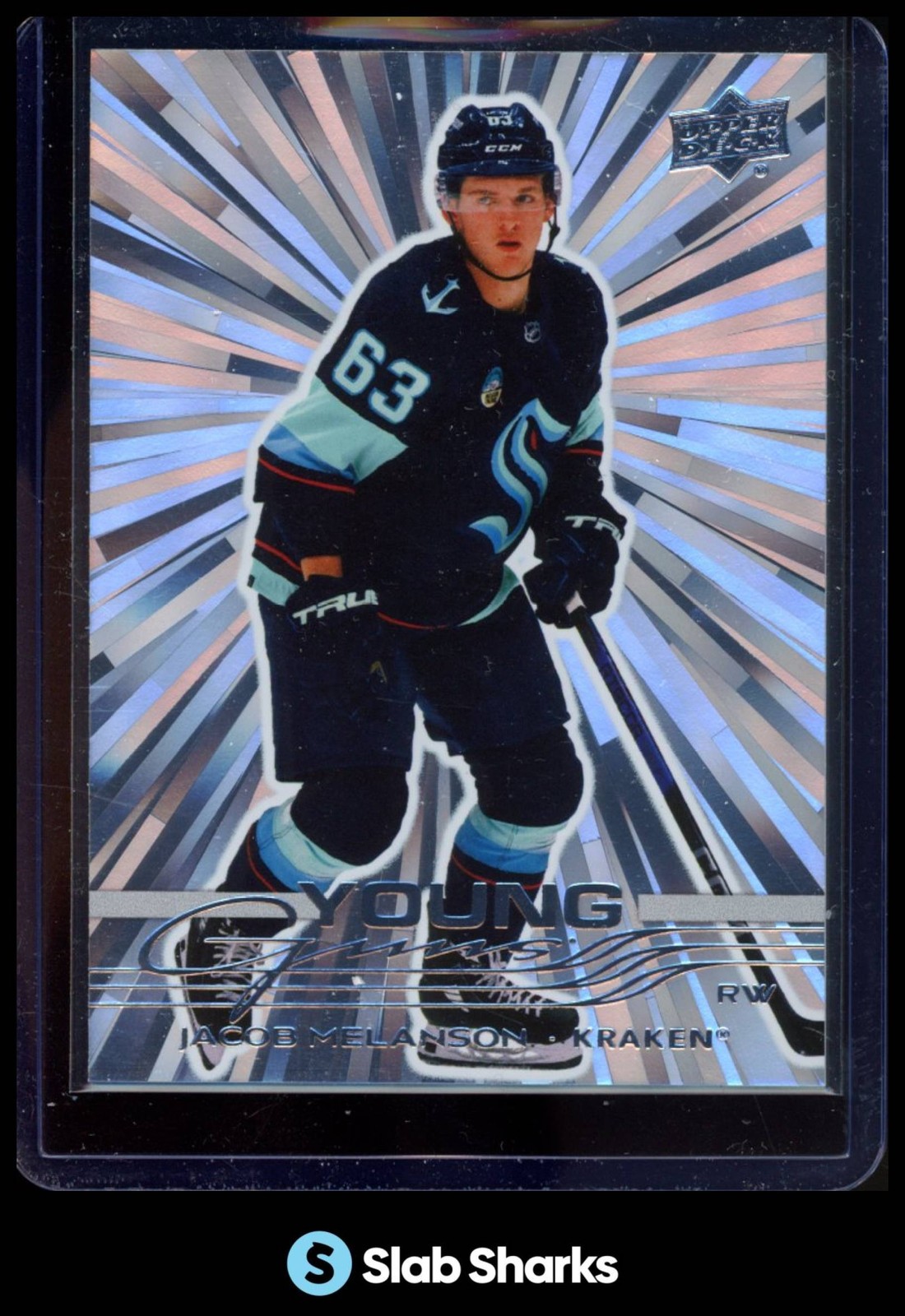 2025 UPPER DECK SERIES 1 #230 JACOB MELANSON OUTBURST SILVER YOUNG GUNS RC