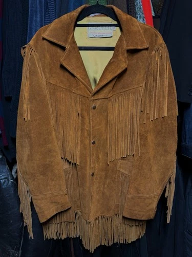 True vintage 70s Schott Bros Western Rancher Suede Leather Jacket - product listing photo