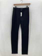 Banana Republic Skinny Ponte Knit Pants Women's 2 Black Stretch Low Rise Preppy