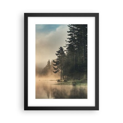 Wandbilder 30x40cm Poster Nebel See Wald Wandposter Bilder Wall Art Wanddeko