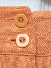 Talbots Irish Linen Size 12/25 Wide Leg Ankle Pants Trousers Orange Fully Lined  — photo 2