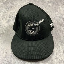 New Era San Diego Padres Hat Mens 7 3/8 Black Swinging Friar Fitted Cap MLB