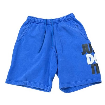 Nike Blue Sweat Shorts Men's Small Gym Athletic Just Do It Drawstring Elastic