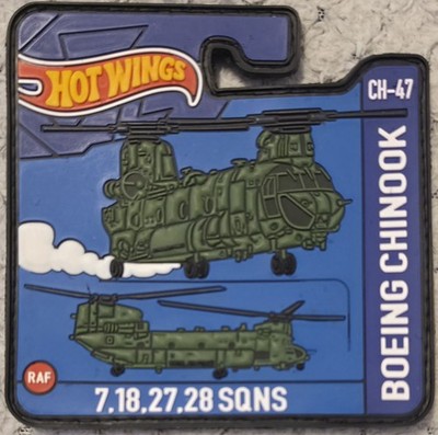 Royal Air Force 7 18 27 28 Sqn Chinook RAF Odiham Benson Hot Wings 3D PVC Patch