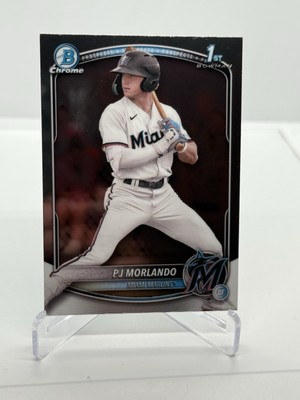 #ad 2025 Bowman PJ Morlando 1st Chrome Prospect #BCP 91 Marlins QUANTITY AVAILABLE $1.00