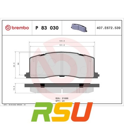 Brembo Bremsbelagsatz, Scheibenbremse PRIME LINE P 83 030 Fahrzeugtyp PKW