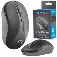 Kabellose Maus Usb 1600 Dpi Optisch 2.4 Ghz Plug&Play Schwarz Grau