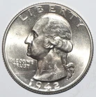 1942 Washington Quarter CHOICE BRILLIANT UNCIRCULATED (C151)