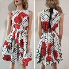 Dolce & Gabbana Set Top And Skirt Floral Carnations Flared Dress-look IT42