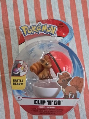 NIB Pokemon Clip 'n' Go Vulpix + Luxury Ball Action Figure Toy 